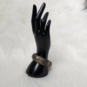 Jasper Natural Stone New Overlap Multi Color Stretch Bracelet